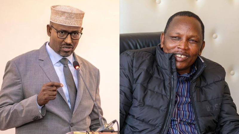 File image of Council of Governors Chairperson Wajir Governor Ahmed Abdullahi and Samburu Governor Lati Lelelit