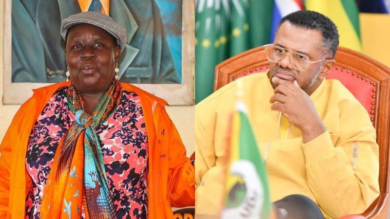 File image of Kisumu Woman Rep Ruth Odinga and UDA Secretary General Hassan Omar Hassan