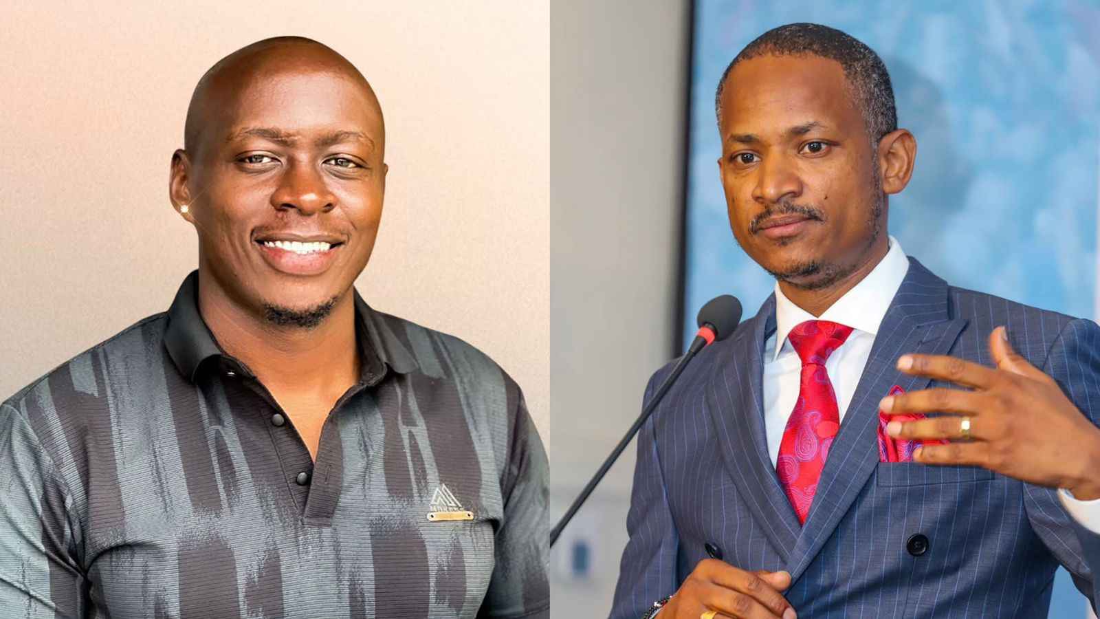 File image of Oga Obinna and Embakasi East MP Babu Owino