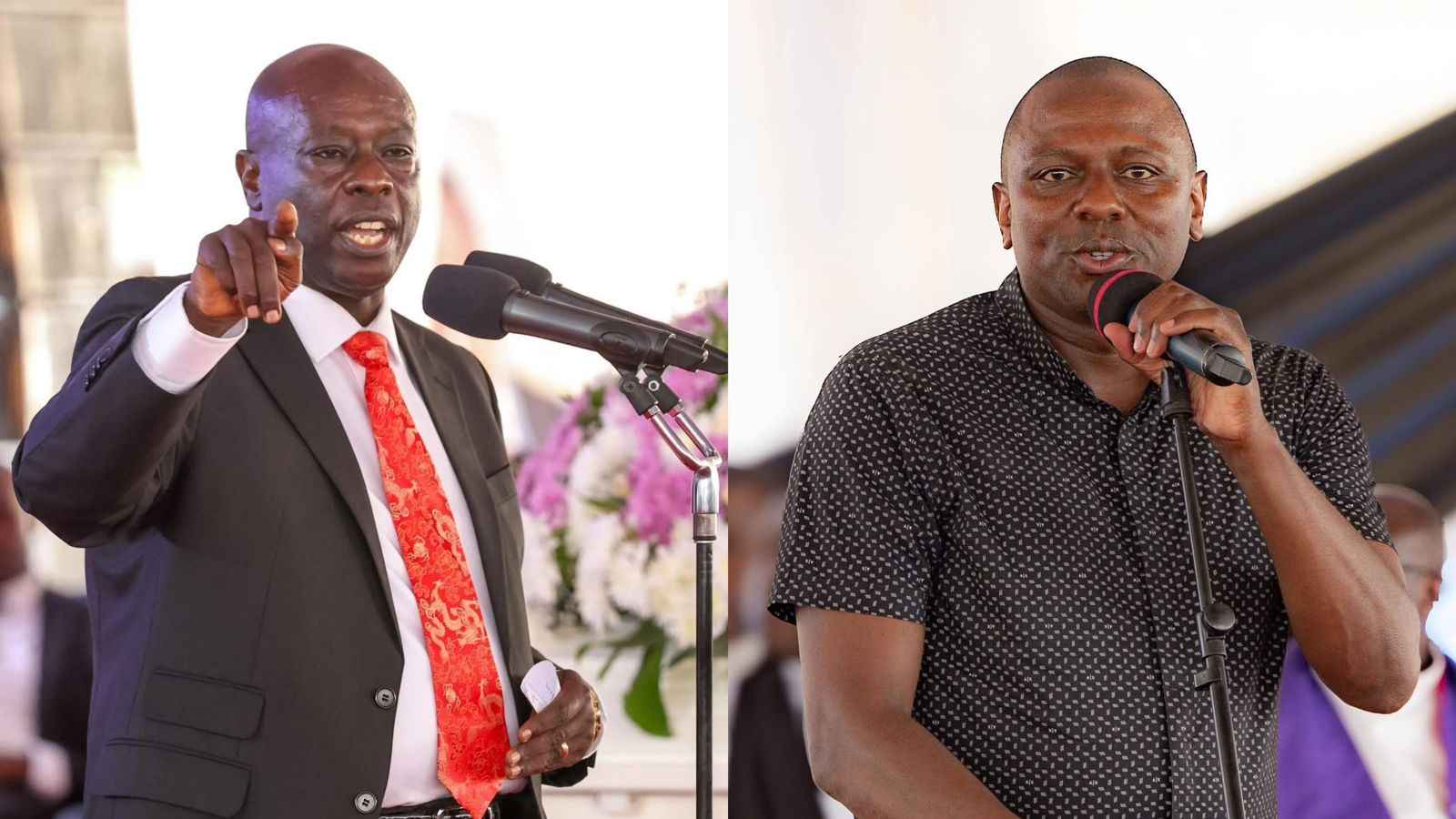 File image of former Deputy President Rigathi Gachagua and Kikuyu MP Kimani Ichung'wah