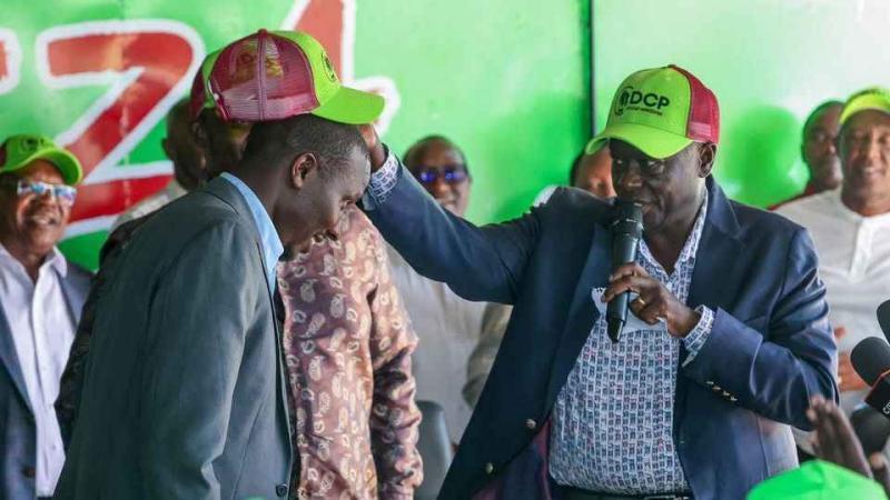 File image of Vincent Kibet Rotich and DCP Party leader Rigathi Gachagua