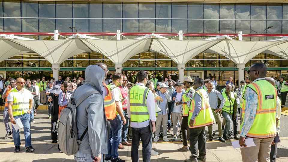 File image of bidders at JKIA