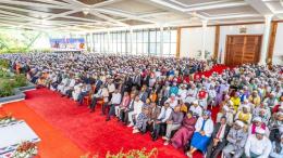 File image of the church service at State House, Nairobi