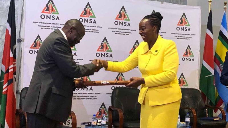 File image of Joseph Boinnet and Monica Juma