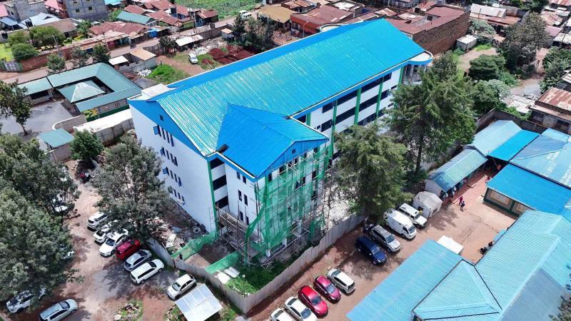File image of construction works at Mama Rachel Specialist Hospital