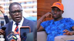 File image of Nairobi Governor Johnson Sakaja and Calvince Okoth alias Gaucho