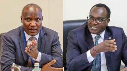 File image of Treasury Cabinet Secretary John Mbadi and Education Cabinet Secretary Julius Ogamba