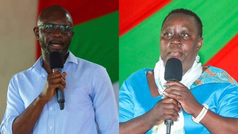 File image of Alego Usonga MP Sam Atandi and Kisumu Woman Rep Ruth Odinga