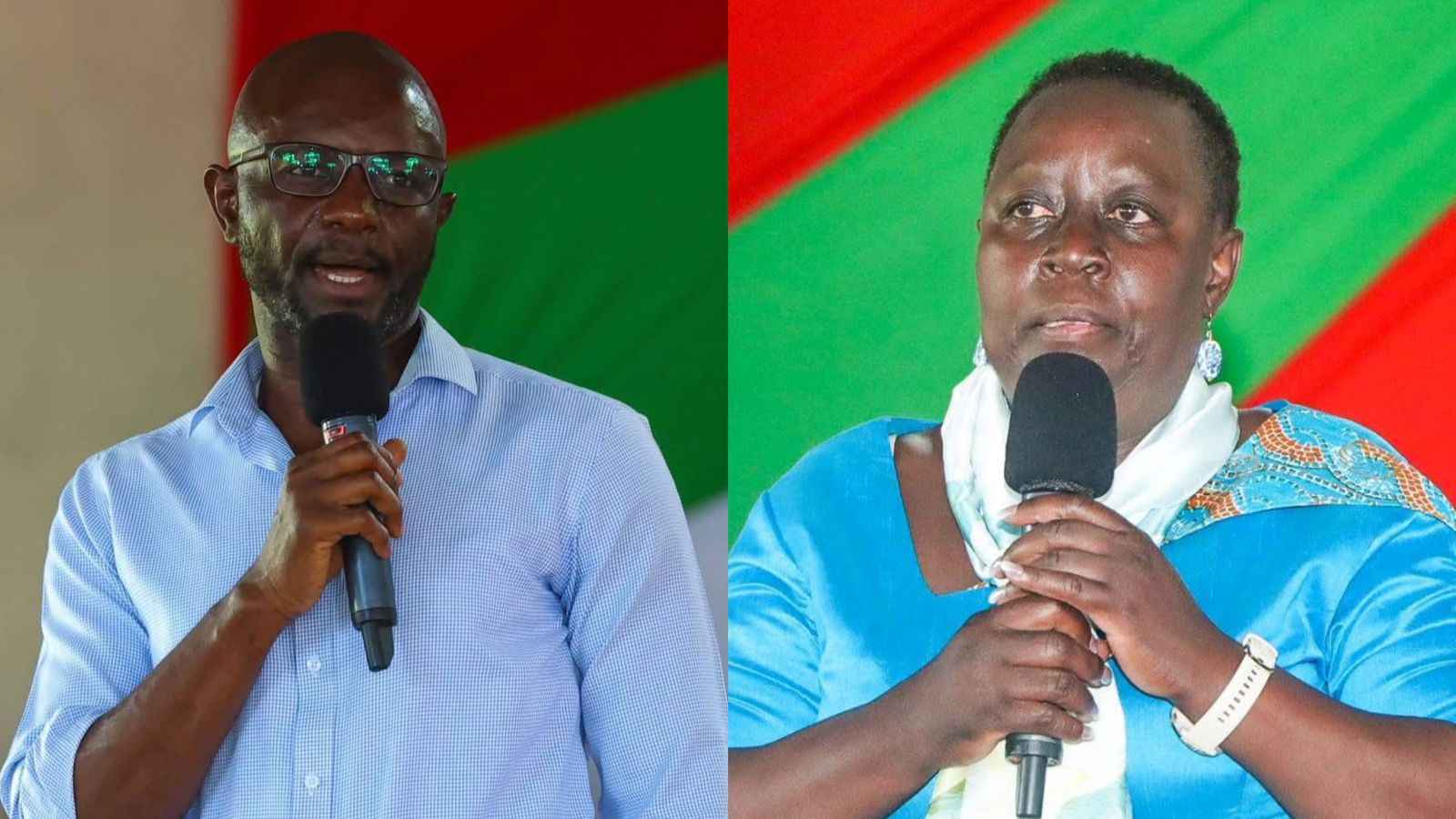 File image of Alego Usonga MP Sam Atandi and Kisumu Woman Rep Ruth Odinga