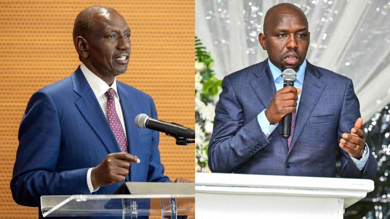 File image of President William Ruto and Interior Cabinet Secretary Kipchumba Murkomen
