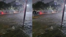 File image of a flooded street in Nairobi