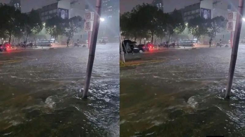 File image of a flooded street in Nairobi
