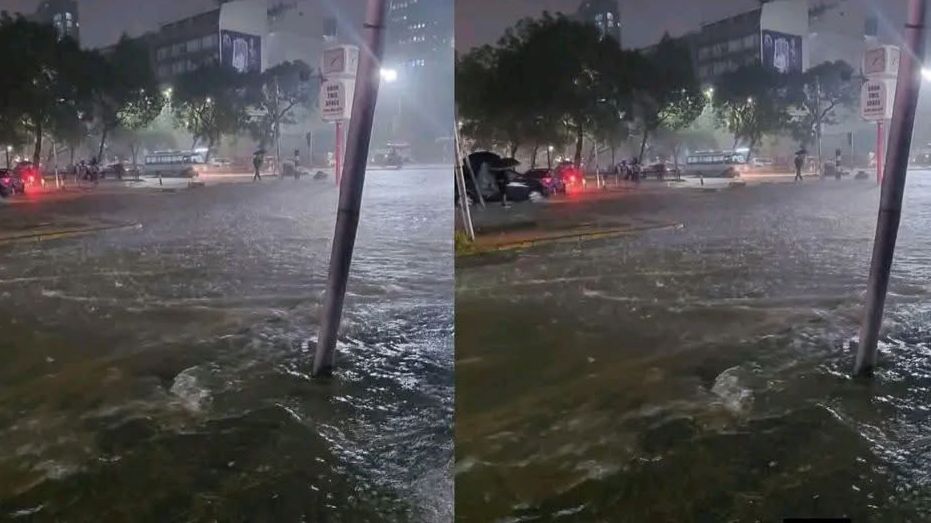 File image of a flooded street in Nairobi