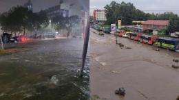 File image of flooded roads in Nairobi