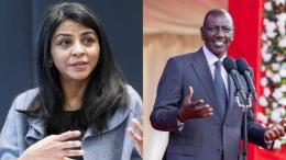 File image of IMF Deputy Director of the Fiscal Affairs Department Era Dabla-Norris and President William Ruto