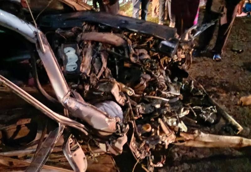 File image of a tragic road accident along the Narok-Bomet highway