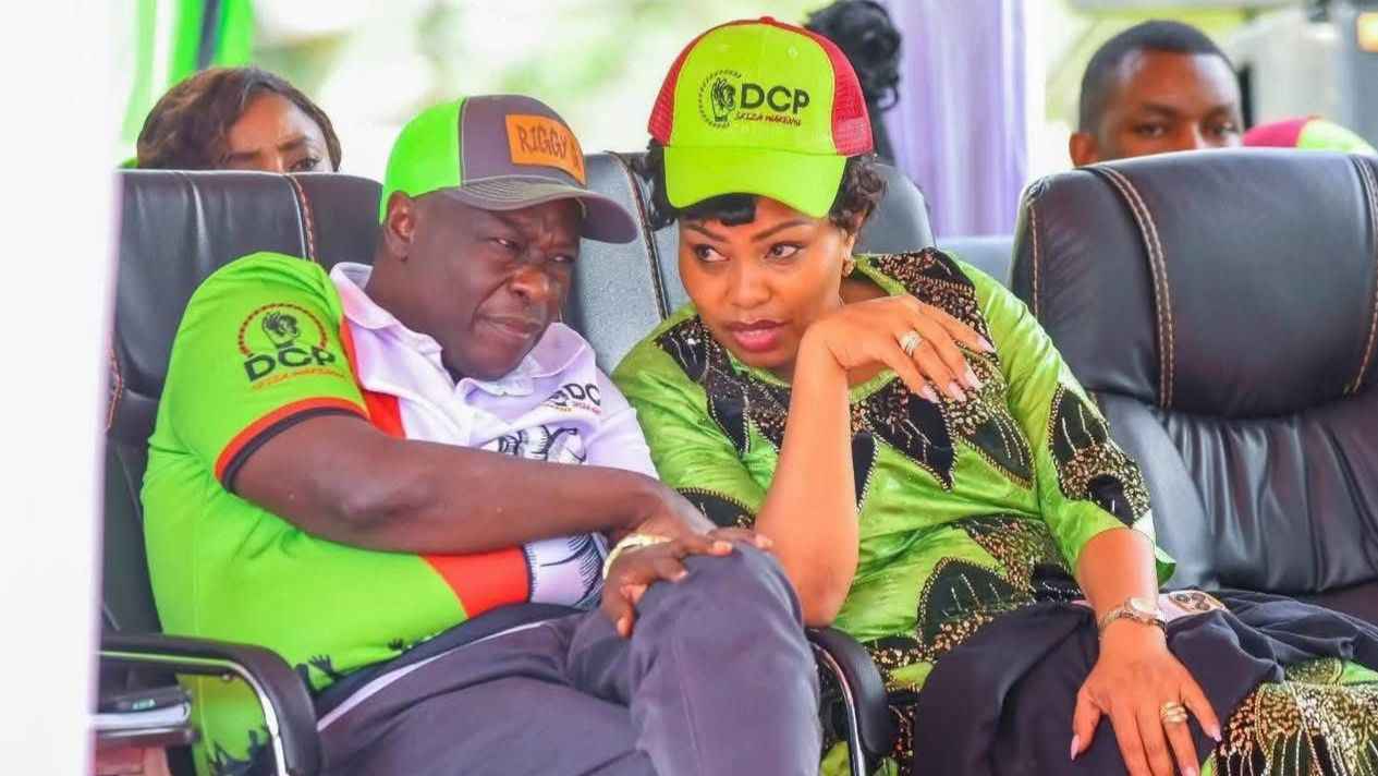 File image of Millicent Omanga and DCP leader Rigathi Gachagua