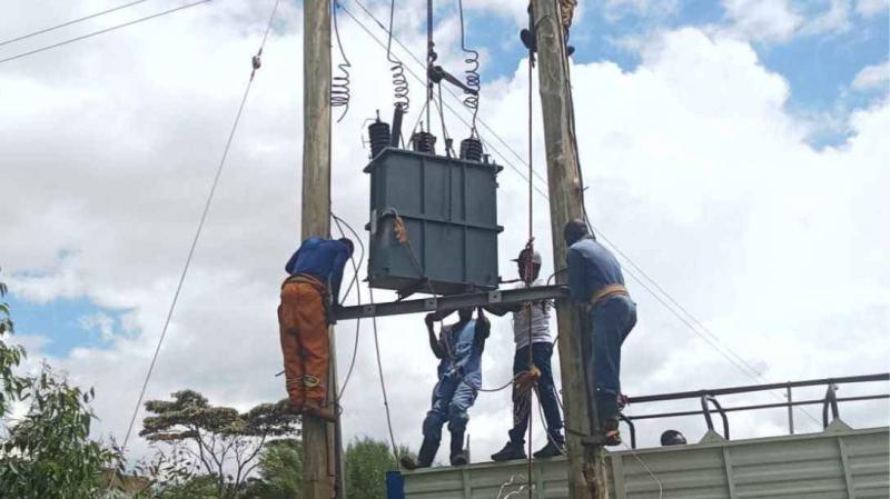 File image of Kenya Power technicians