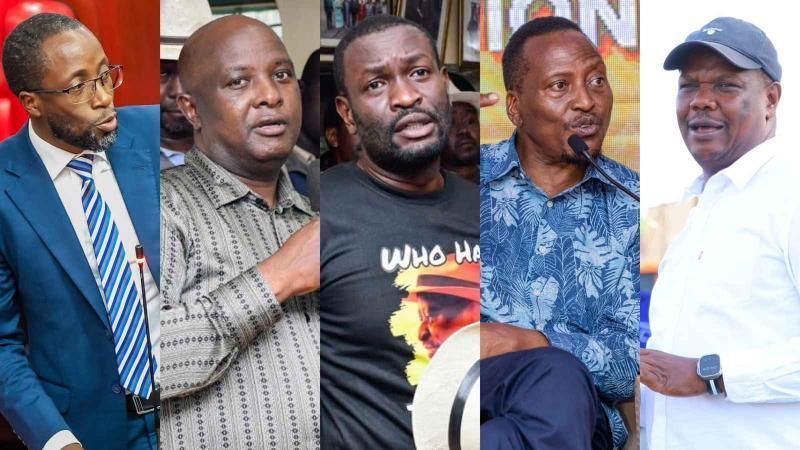File image of Clive Gisairo, Godfrey Osotsi, Edwin Sifuna, Richard Onyonka and Jack Wamboka