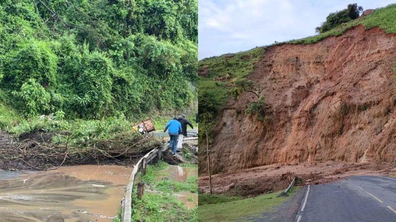 File image of the damaged section of the Iten-Kabarnet Road
