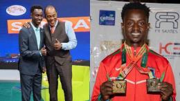 File image of Citizen TV anchor Jeff Koinange and skater Kevin Kiarie