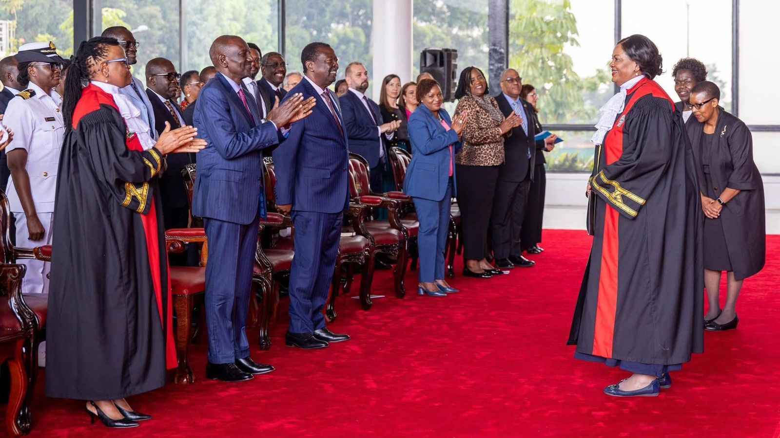 File image of Justice Njoki Ndung'u's ICC election bid launch