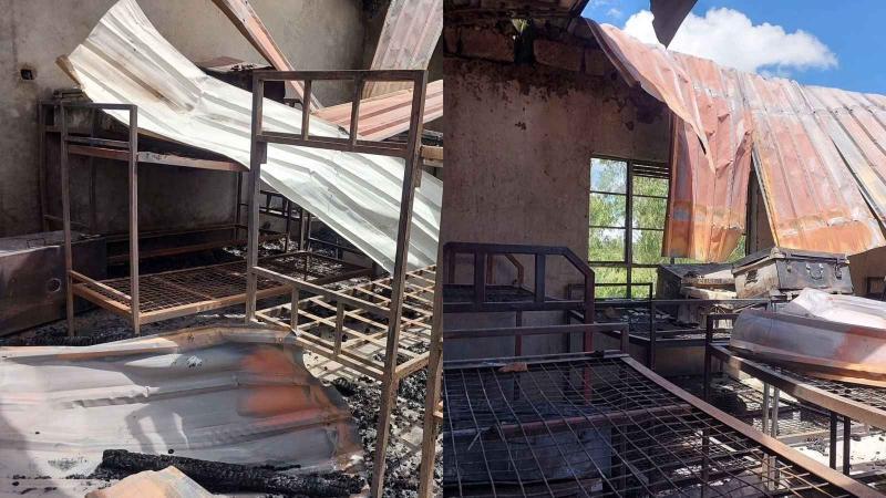 File image of the burnt dormitory at Magereza Academy