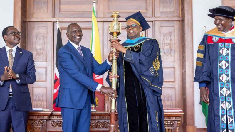 File image of President William Ruto during the awarding ceremony at State House