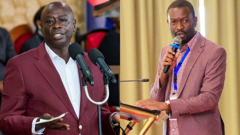 File image of former Deputy President Rigathi Gachagua and Nairobi Senator Edwin Sifuna