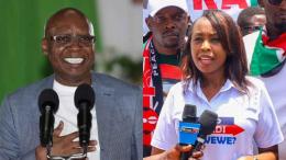File image of Jimi Wanjigi and Pauline Njoroge