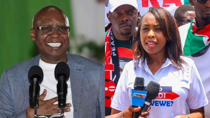 File image of Jimi Wanjigi and Pauline Njoroge