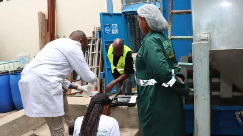 File image of NEMA officials conducting tests