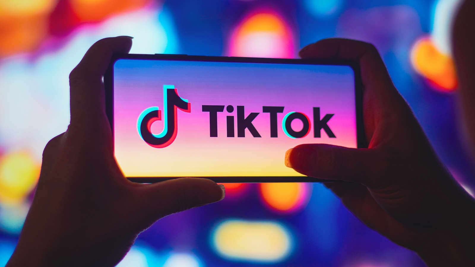 File image of a person using TikTok