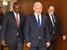 File image of President William Ruto and Israel Prime Minister Benjamin Netanyahu.