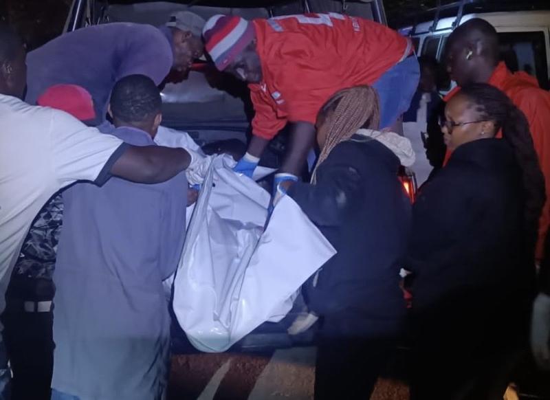 File image of a grisly accident along Enterprise Road in Nairobi.