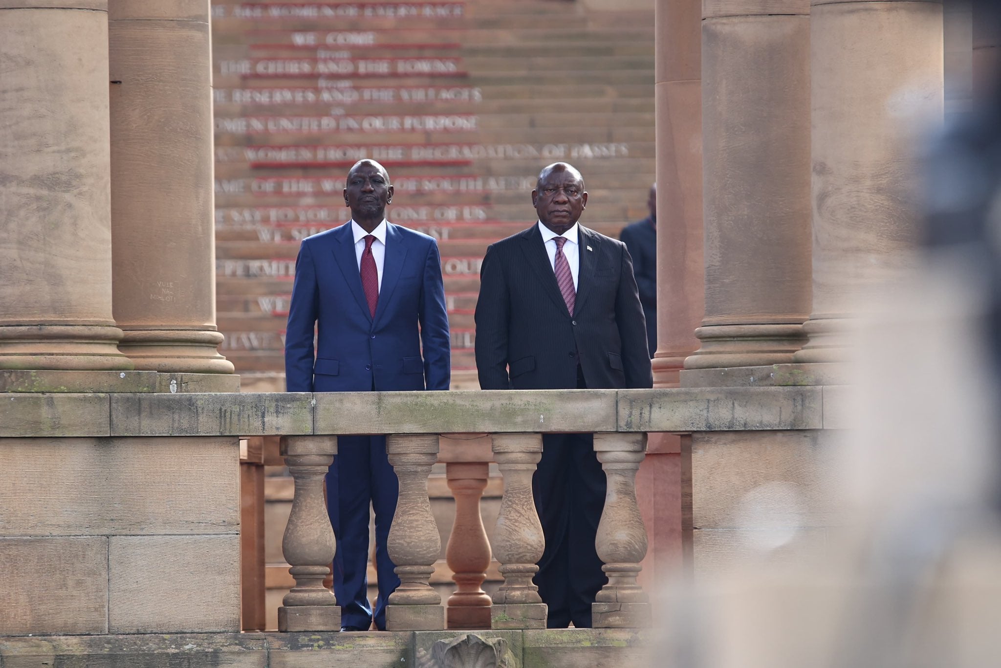 File image of President William Ruto with Cyril Ramaphosa.