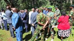 File image of government officials at Imenti Forest
