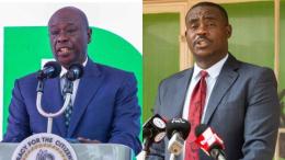 File image of DCP leader Rigathi Gachagua and Deputy Party leader Cleophas Malala