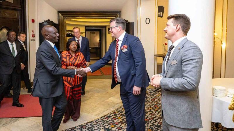 File image of President William Ruto arriving in Finland
