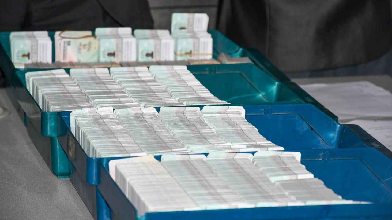 File image of national ID cards