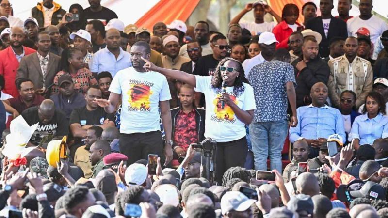 File image of Faith Odhiambo during past political rally