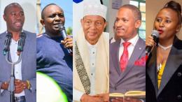 File image of MPs George Mukunji (Manyatta), Onesmus Ngogoyo (Kajiado North), Yusuf Hassan (Kamukunji), Babu Owino (Embakasi East) and Njeri Maina (Kirinyaga County)