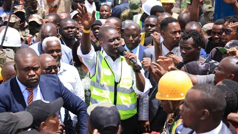 File image of Nairobi Governor Johnson Sakaja at Gikomba Market