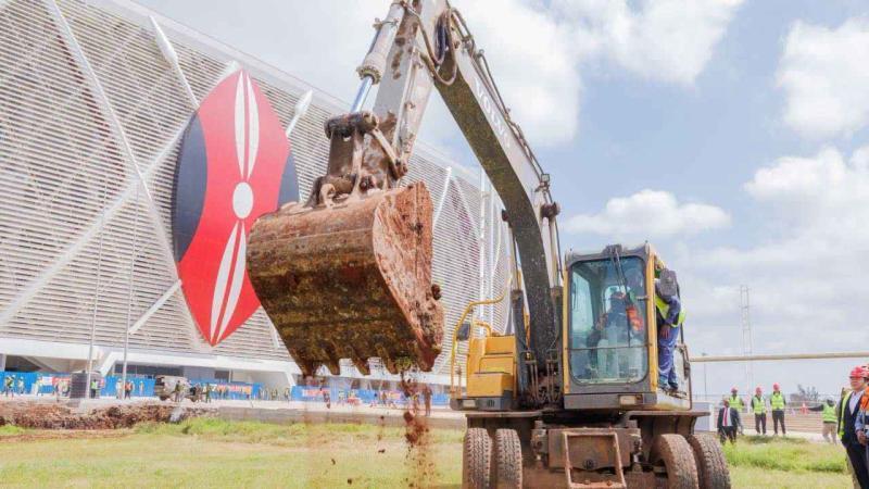 File image of construction works at Talanta Stadium