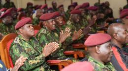 File image of GSU Commanders during a meeting with Commandant Johana Kiplangat Tonui