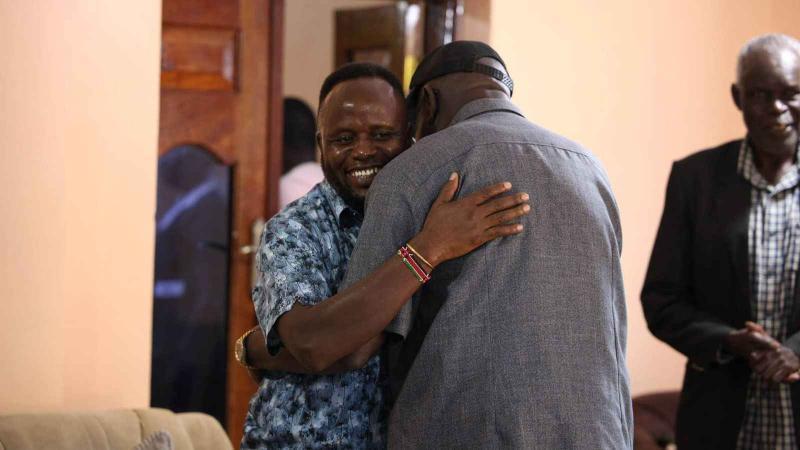 File image of Trans Nzoia Governor George Natembeya and Kwanza MP Ferdinand Wanyonyi