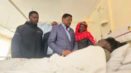 File image of Siaya Governor James Orengo and activist Davis Lichuma in hospital