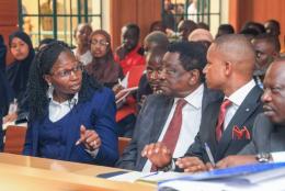 File image of Babu Owino with James Orengo and Faith Odhiambo.