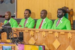 File image of Nyandarua Senator John Methu and other DCP allied politicians in the National Assembly.