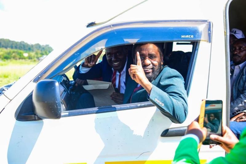 File image of Sammy Douglas Ngotho aboard the matatu